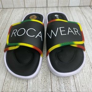 Rocawear slides Rasta sandal size 8